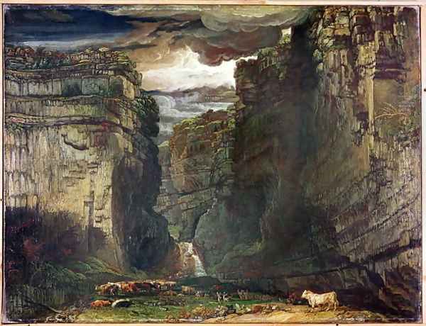 Gordale Scar, 1813 Oil Painting by James Ward