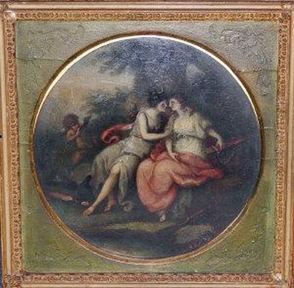 Diana And Actaeon Oil Painting by Francesco Bartolozzi