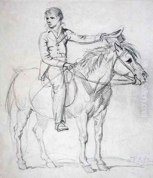 Lord Stanhope (1753-1816) as a Boy Riding a Pony Oil Painting by James Ward