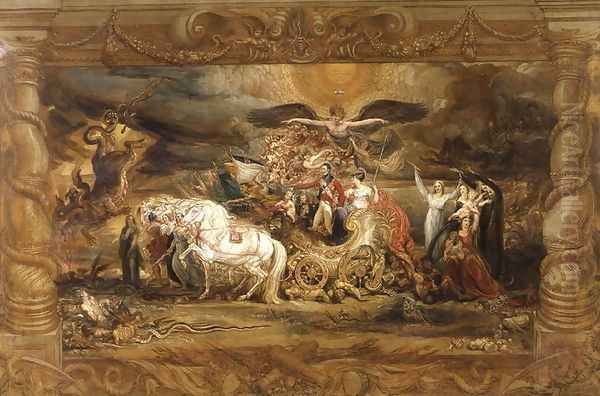 The Triumph of Arthur (1769-1852) Duke of Wellington Oil Painting by James Ward