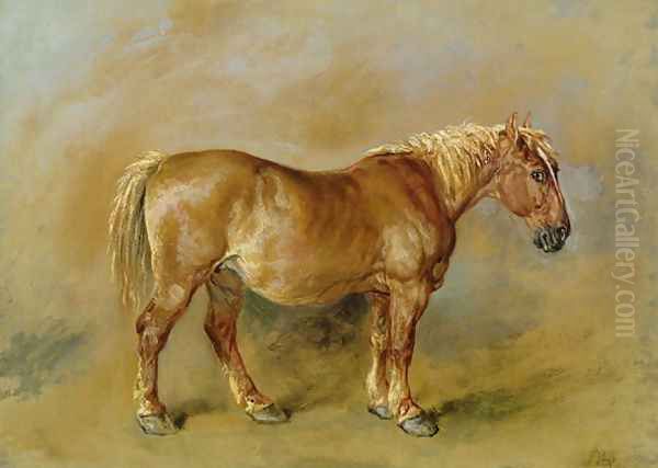 A Suffolk Punch Oil Painting by James Ward