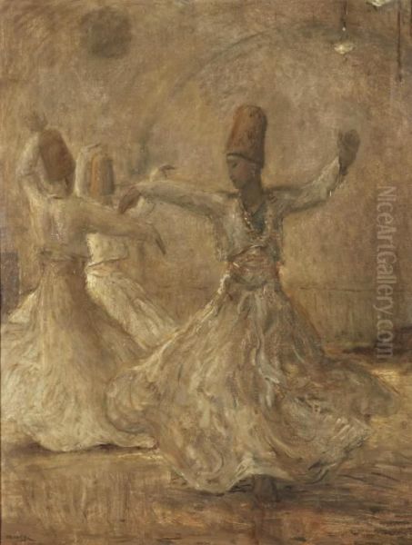 Dansende Derwishen Oil Painting by Marius Bauer