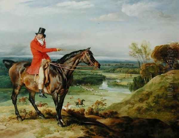 John Levett hunting in the Park at Wychnor, Staffordshire, 1814-18 Oil Painting by James Ward