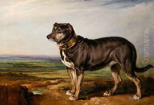 Portrait of Vic, a Spanish Bloodhound, c.1818-20 Oil Painting by James Ward