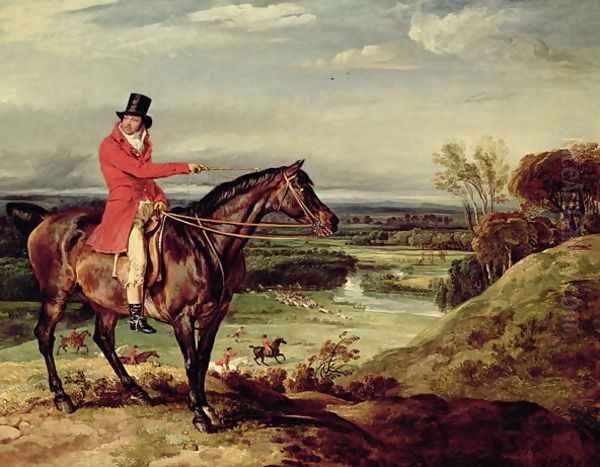 John Levett hunting in the Park at Wychnor Oil Painting by James Ward