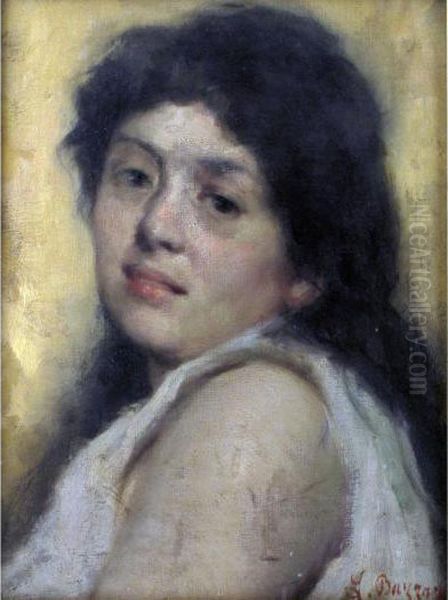 Ritratto Di Donna Oil Painting by Leonardo Bazzaro