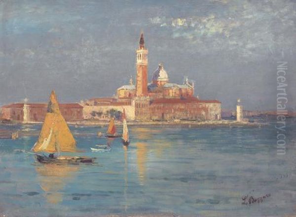 Venezia, Isola Di San Giorgio Oil Painting by Leonardo Bazzaro