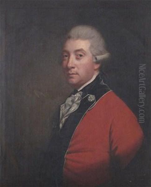 Portrait Of Alexander Popham Of Bagborough Oil Painting by Thomas Beach