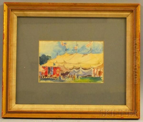 Sig Sautelle's Circus, Newport, July 1913 Oil Painting by Reynolds Beal