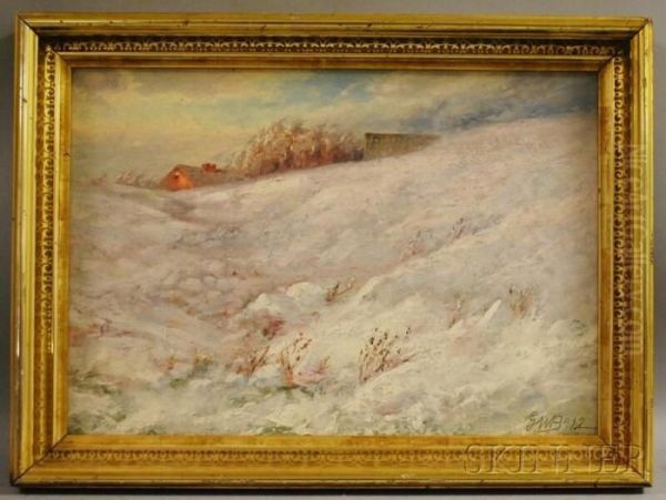 Winter Landscape. Oil Painting by Gamaliel Waldo Beaman