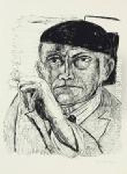 Selbstbildnis, From Tag Und Traum Oil Painting by Max Beckmann