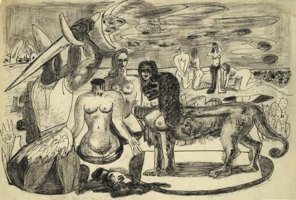 The Last Duty Of Perseus Oil Painting by Max Beckmann