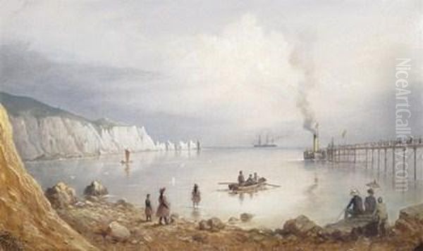 Alum Bay, Isle Of Wight Oil Painting by Richard Bridges Beechey