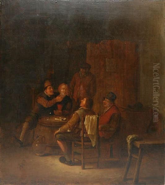 Herbergscene Oil Painting by Cornelis (Pietersz.) Bega