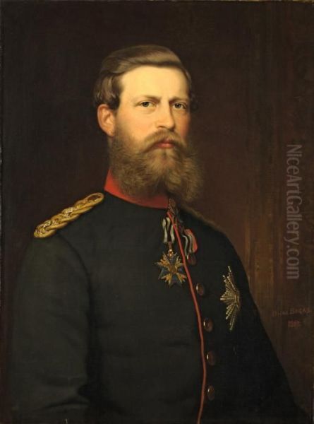 Kronprinz Friedrich Wilhelm Von Preussen (der Spatere Deutsche Kaiser Friedrich Iii) Oil Painting by Oskar Begas