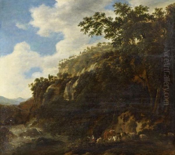 Pastoral Landscape Oil Painting by Abraham Jansz Begeyn