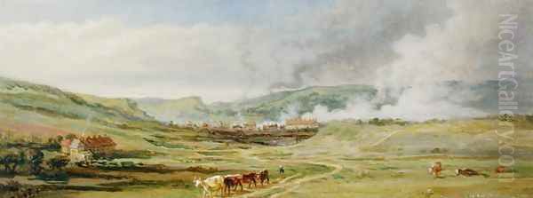 Landscape near Swansea, South Wales Oil Painting by James Ward