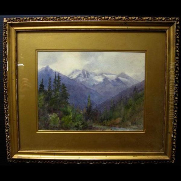 The Hermit Range - Selkirks Oil Painting by Frederic Marlett Bell-Smith