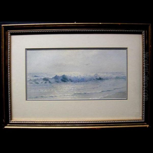 Surf Oil Painting by Frederic Marlett Bell-Smith