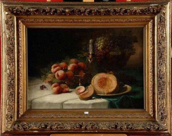 Nature Morte Aux Fruits Oil Painting by Hubert Bellis