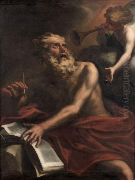 Saint Jerome Entendant Les Trompettes Du Jugement Dernier Oil Painting by Antonio Bellucci