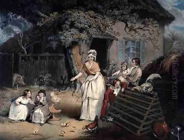 The Citizen's Retreat, engraved and pub. by William Ward (1766-1826), 1796 Oil Painting by James Ward