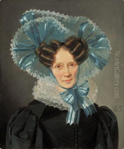 Sophia Vilhelmine Grafin Moltke Oil Painting by Wilhelm Ferdinand Bendz