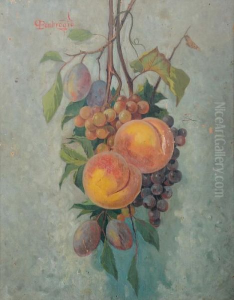 Natura Morta Con Frutta Oil Painting by Cesare Bentivoglio