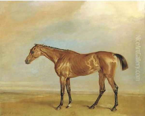 The Marquess of Exeter's Augusta, at Newmarket Oil Painting by James Ward