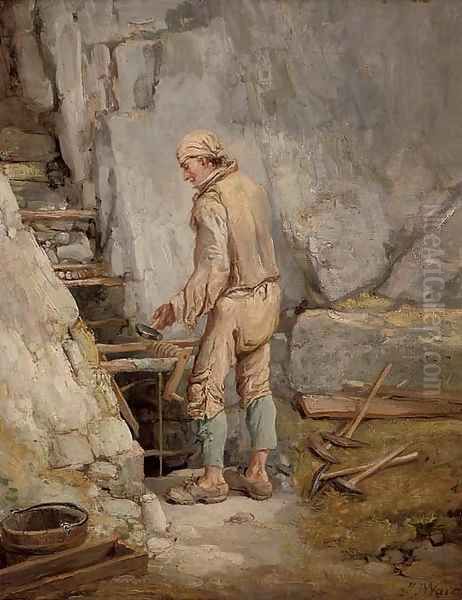 The miner Oil Painting by James Ward