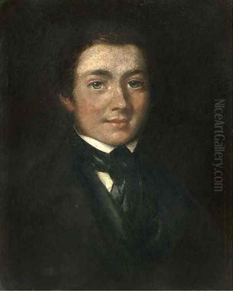 Portrait of Josias Herd Harling (1818-1850) Oil Painting by James Ward