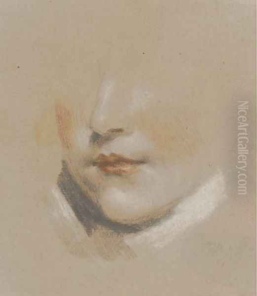 Study of the head of a boy Oil Painting by James Ward