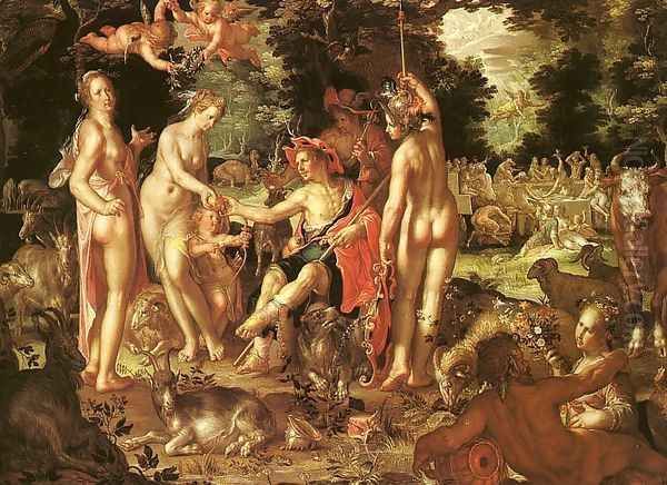 The Judgment of Paris 1615 Oil Painting by Joachim Wtewael (Uytewael)