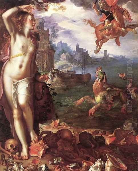 Perseus and Andromeda 1611 Oil Painting by Joachim Wtewael (Uytewael)