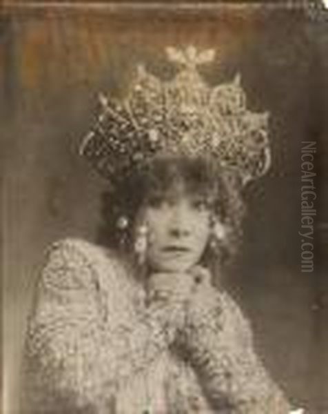 Dans Le Role De <theodora> Oil Painting by Sarah Bernhardt