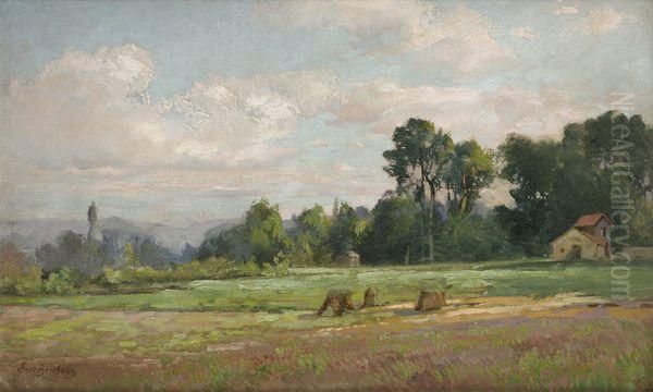 Paysage Oil Painting by Eugene Berthelon