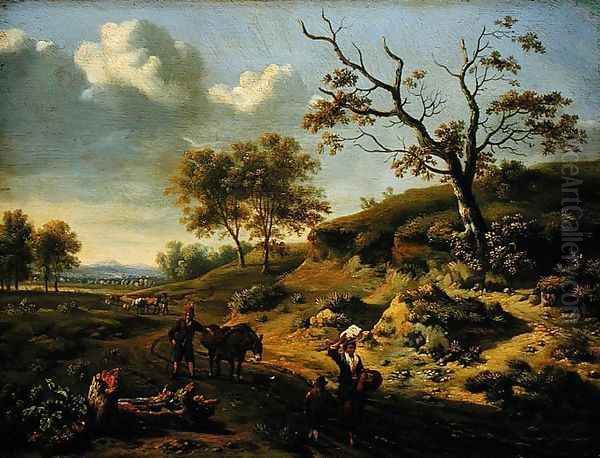 Landscape, 1659 Oil Painting by Jan Wynants