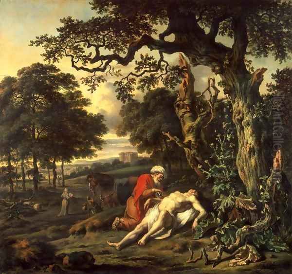 Parable of the Good Samaritan Oil Painting by Jan Wynants