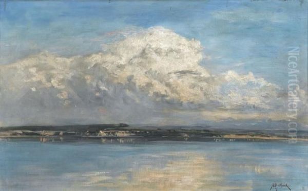 Wolken Uber Dem Neuenburgersee Oil Painting by Auguste Henry Berthoud