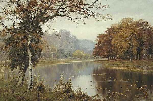 An Autumn day Oil Painting by Edward Wilkins Waite