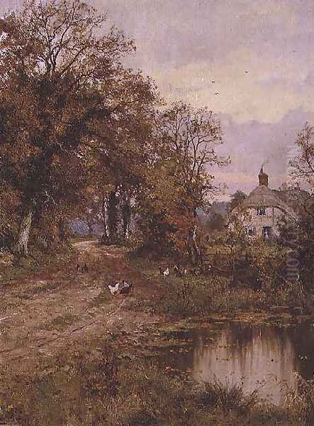 A Country Road in Autumn, 1918 Oil Painting by Edward Wilkins Waite