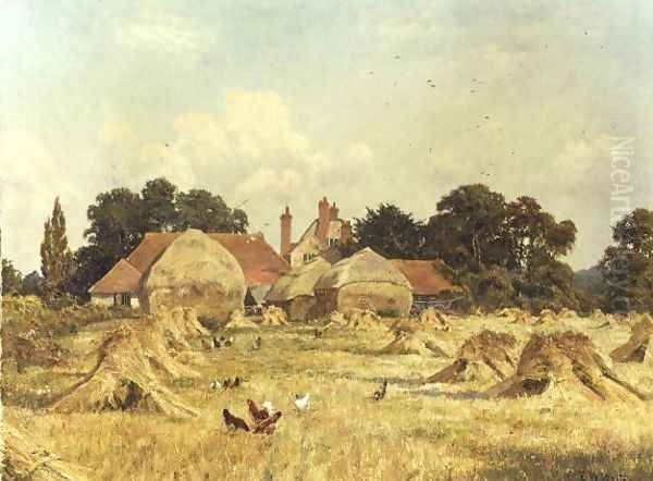 A Golden Afternoon, The Grange, Fittleworth, Sussex, 1920 Oil Painting by Edward Wilkins Waite