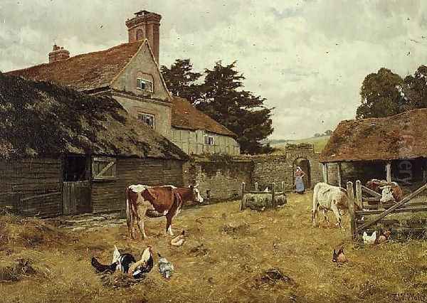 Crossways Farm, Abinger, Surrey Oil Painting by Edward Wilkins Waite