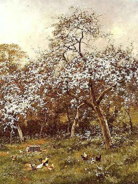 In my Neighbour's Orchard, 1918 Oil Painting by Edward Wilkins Waite