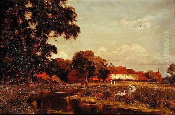 Afterglow, Woolhampton Oil Painting by Edward Wilkins Waite