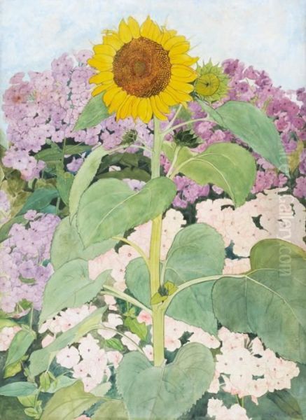 Sonnenblume Oil Painting by Ernest Bieler