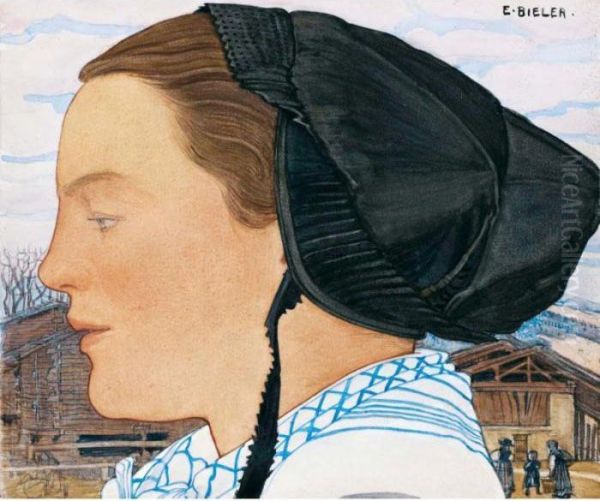 Femme De Profil by Ernest Bieler