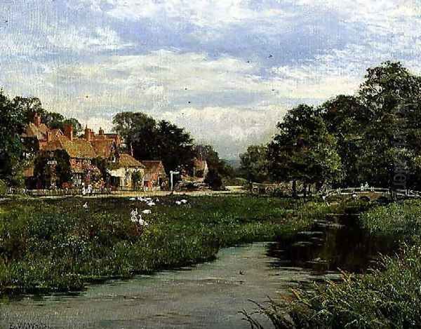 June in a Surrey Village (Abinger Hammer) 1902 Oil Painting by Edward Wilkins Waite