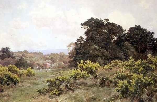 On a Sussex Common Oil Painting by Edward Wilkins Waite