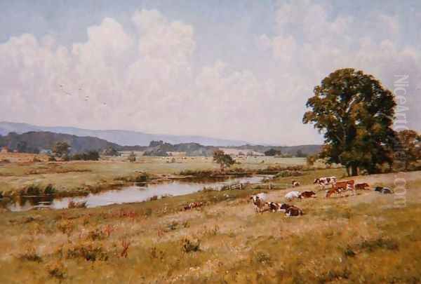 The Valley of the Rother Oil Painting by Edward Wilkins Waite